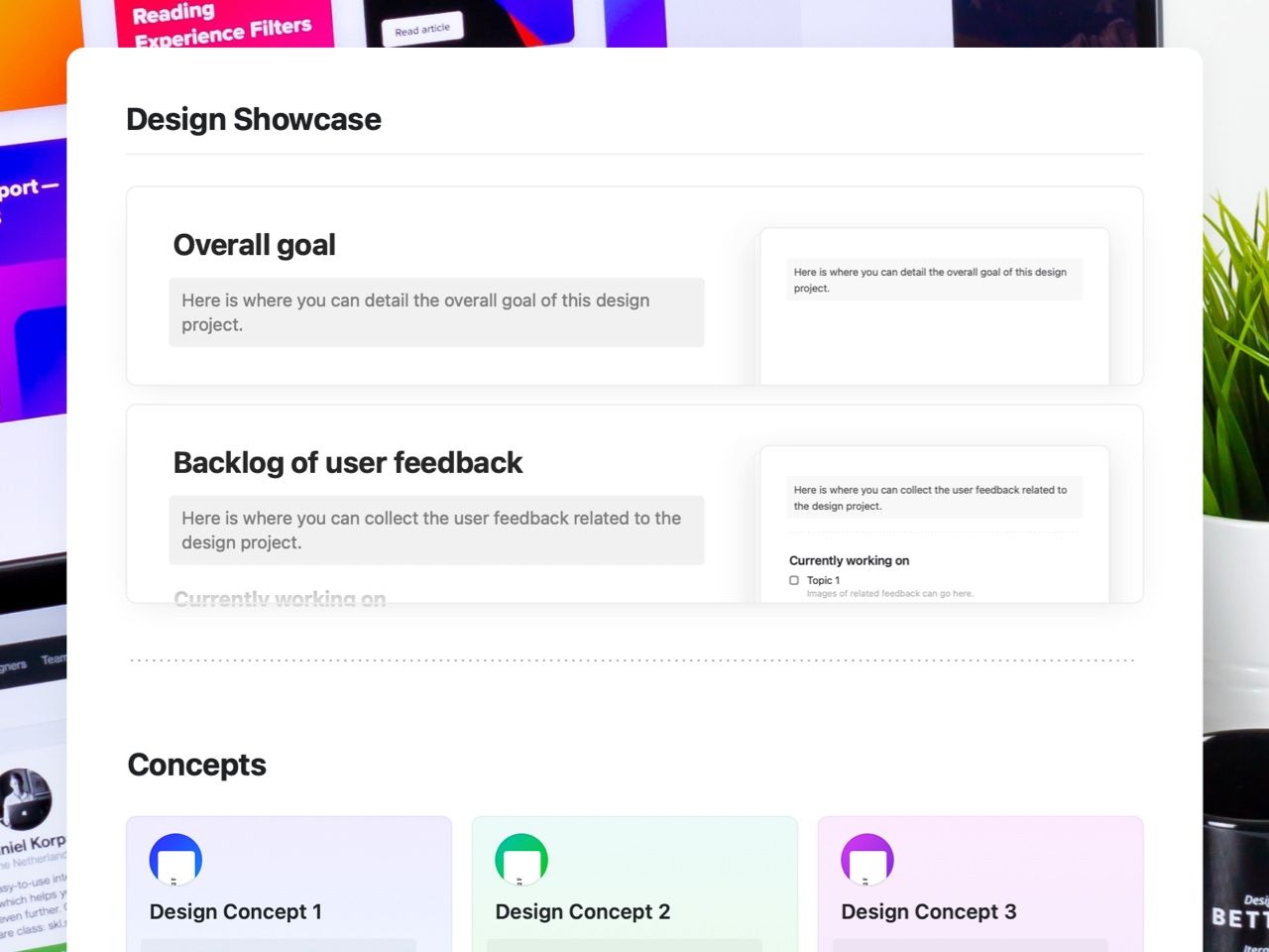 Design Showcase | Free Template | Craft