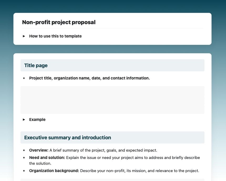 Non-profit project proposal | Free Template | Craft