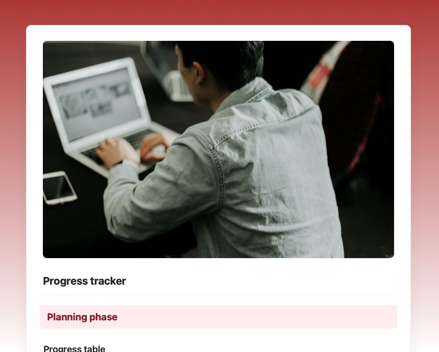 Progress tracker | Free Template | Craft