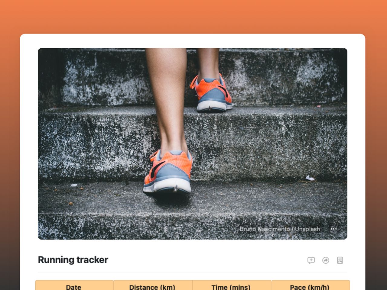 Running Tracker | Free Template | Craft